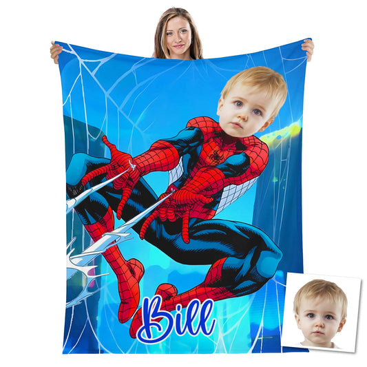 Custom Personalized Photo Blanket - Jet Spider Hero