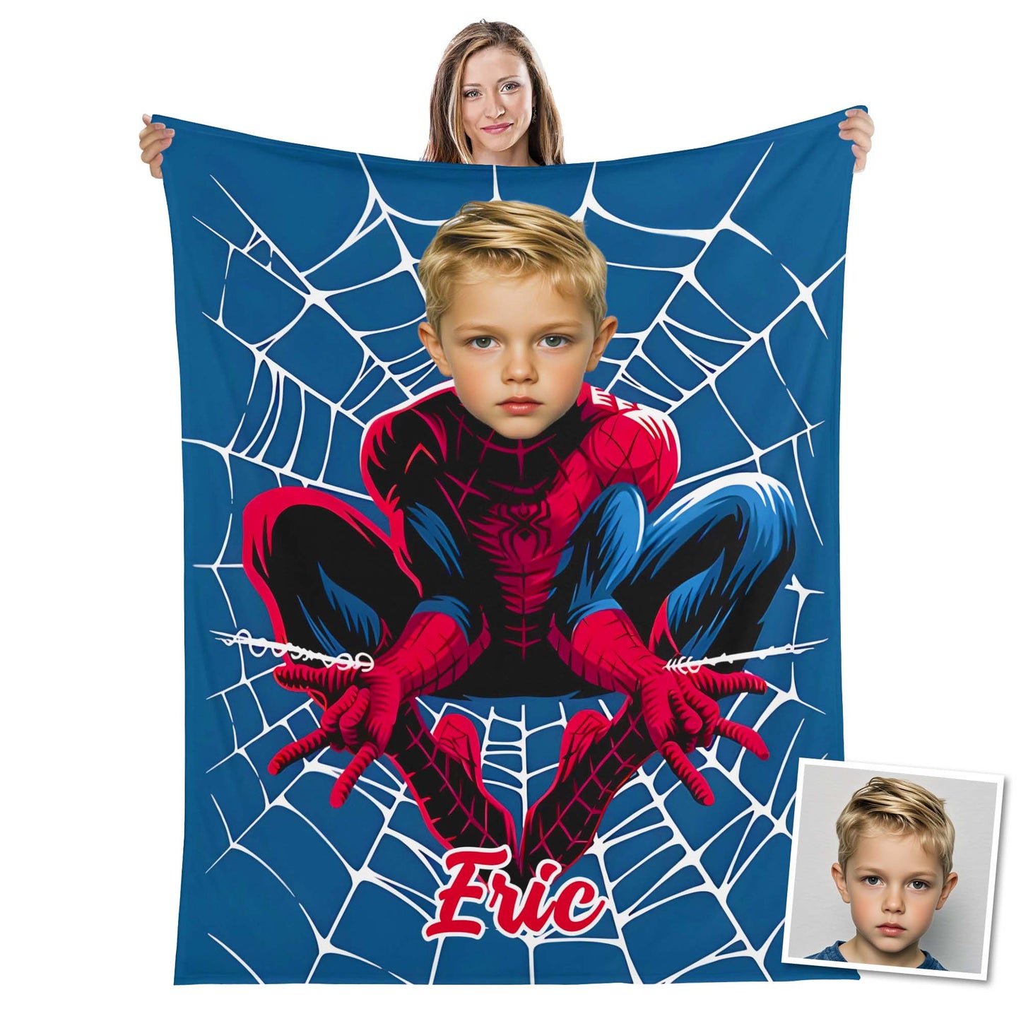 Custom Personalized Photo Blanket - Smart Spider Hero