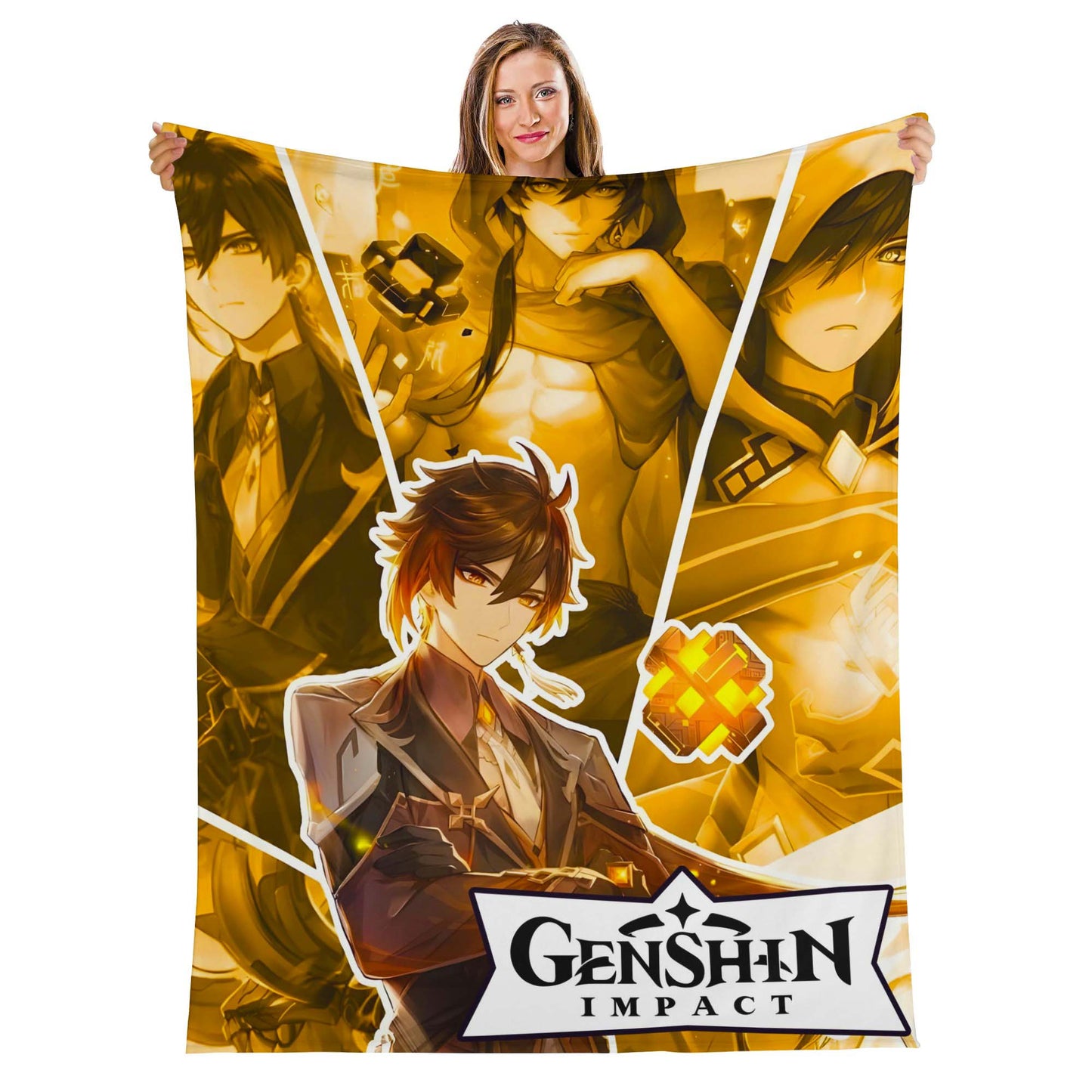 Genshin Zhongli Themed Blanket