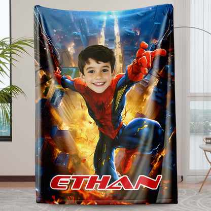 Custom Personalized Photo Blanket - Nightfall Spider Hero