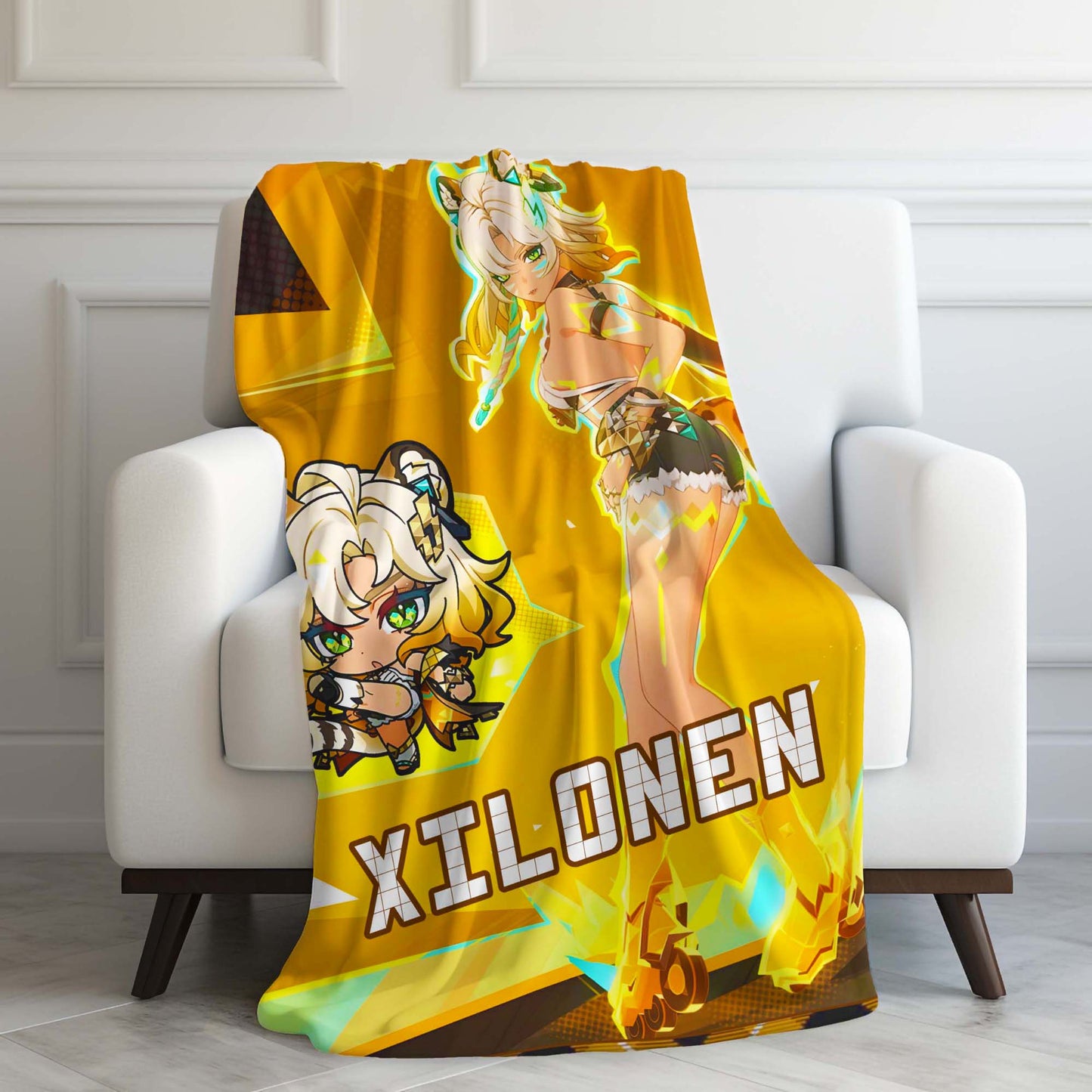 Custom Personalized Name Blanket - Genshin Xilonen Poster Blanket