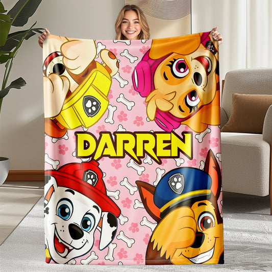 Custom Personalized Name Blanket - Раw Раtгоl Team Avatar Blanket