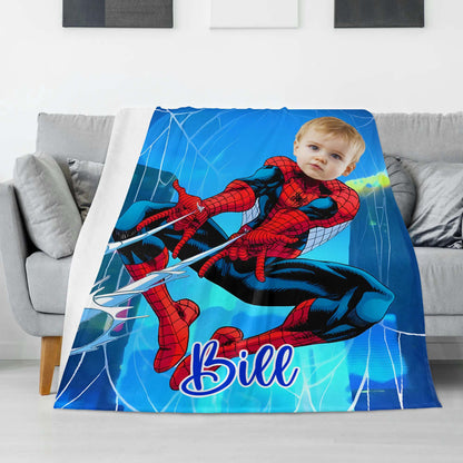 Custom Personalized Photo Blanket - Jet Spider Hero