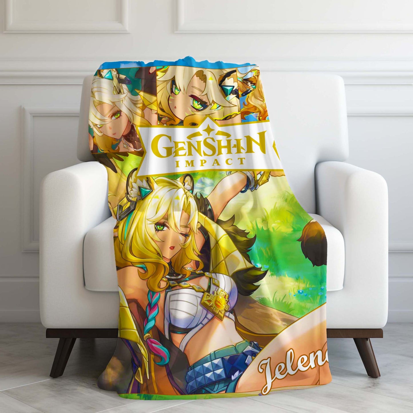 Custom Personalized Name Blanket - Genshin Xilonen Leisure Blanket