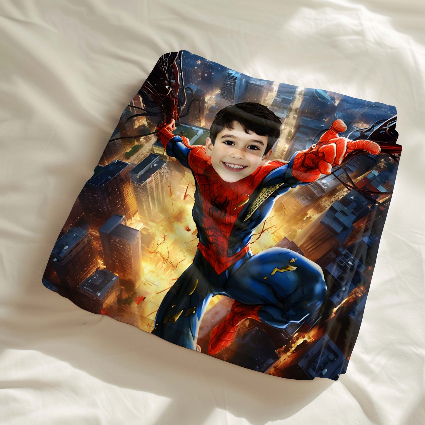 Custom Personalized Photo Blanket - Nightfall Spider Hero