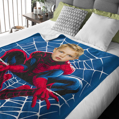 Custom Personalized Photo Blanket - Smart Spider Hero