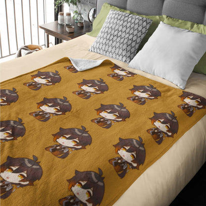 Genshin Chibi Zhongli Avatar Blanket