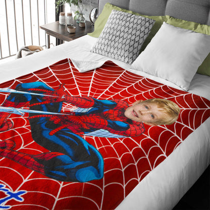 Custom Personalized Photo Blanket - Shooting Spider Hero