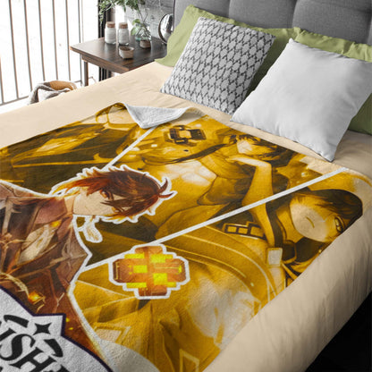 Genshin Zhongli Themed Blanket