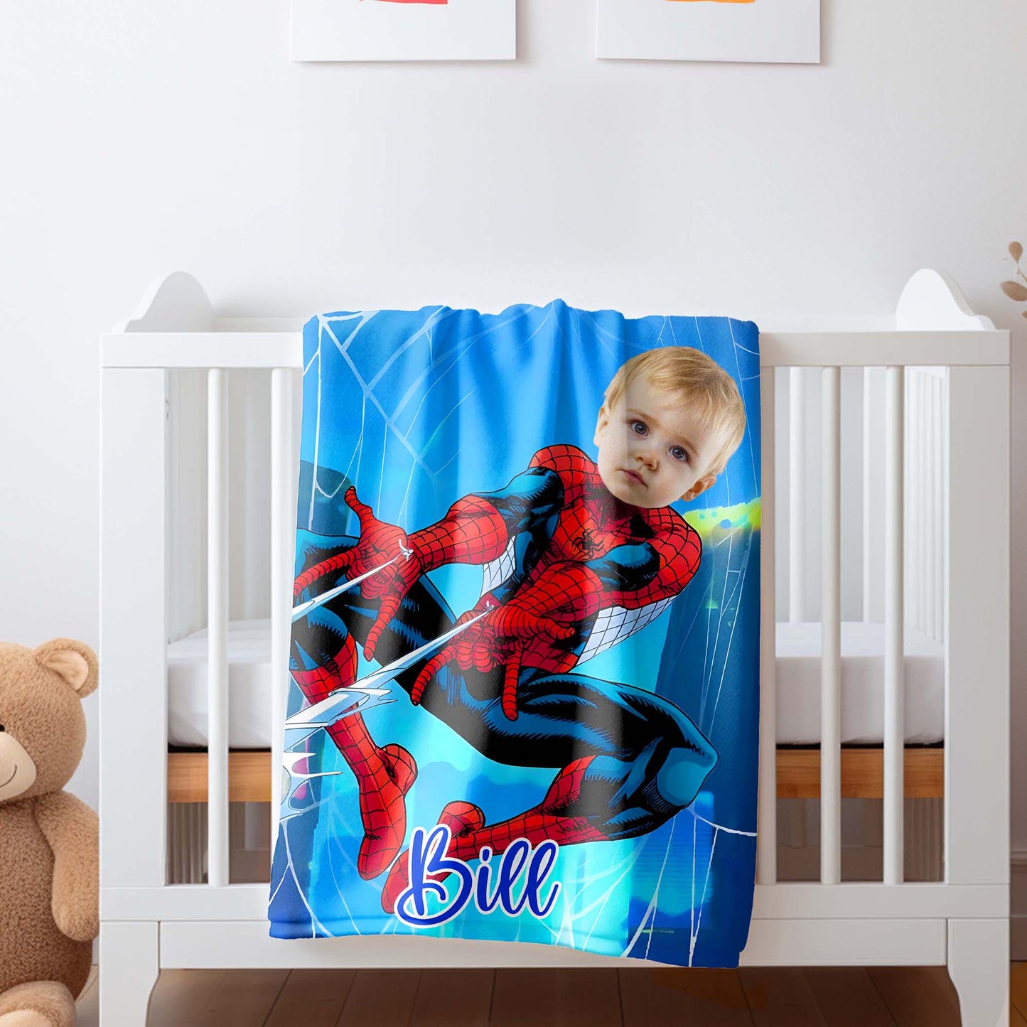 Custom Personalized Photo Blanket - Jet Spider Hero