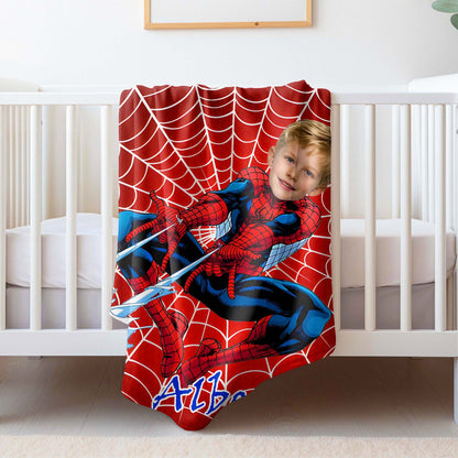 Custom Personalized Photo Blanket - Shooting Spider Hero