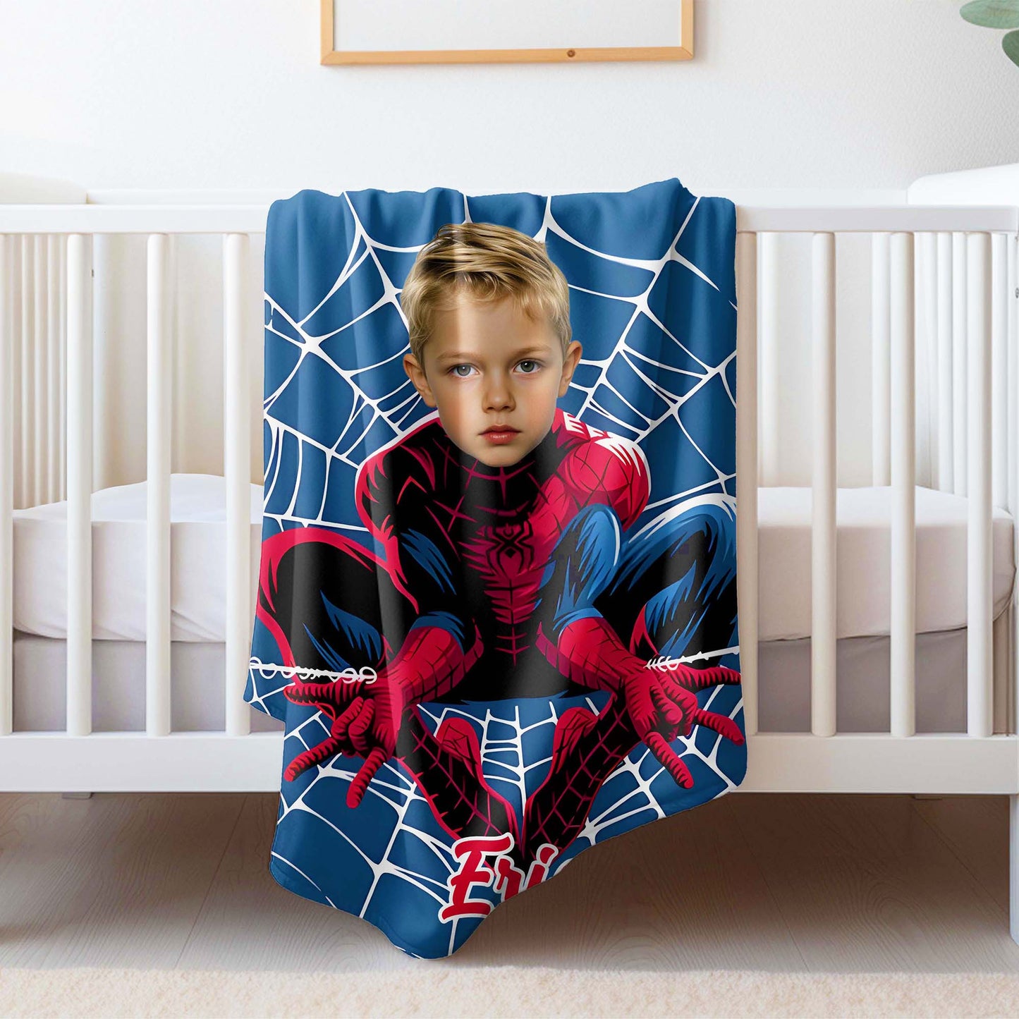 Custom Personalized Photo Blanket - Smart Spider Hero