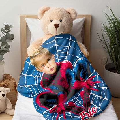 Custom Personalized Photo Blanket - Smart Spider Hero