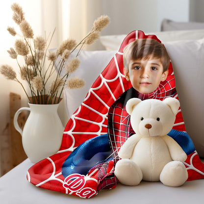 Custom Personalized Photo Blanket - Super Spider Hero