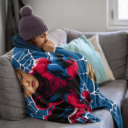 Custom Personalized Photo Blanket - Smart Spider Hero