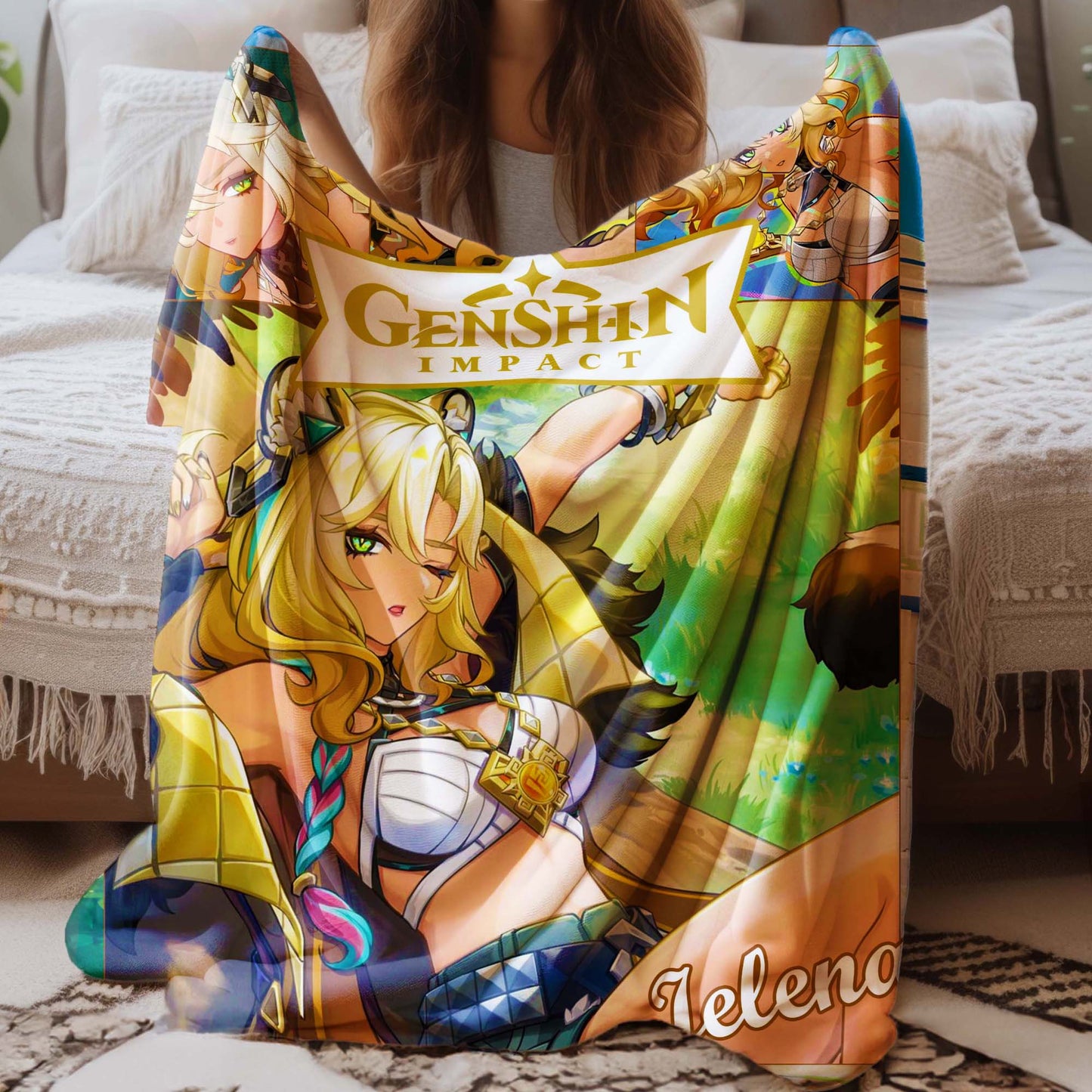 Custom Personalized Name Blanket - Genshin Xilonen Leisure Blanket