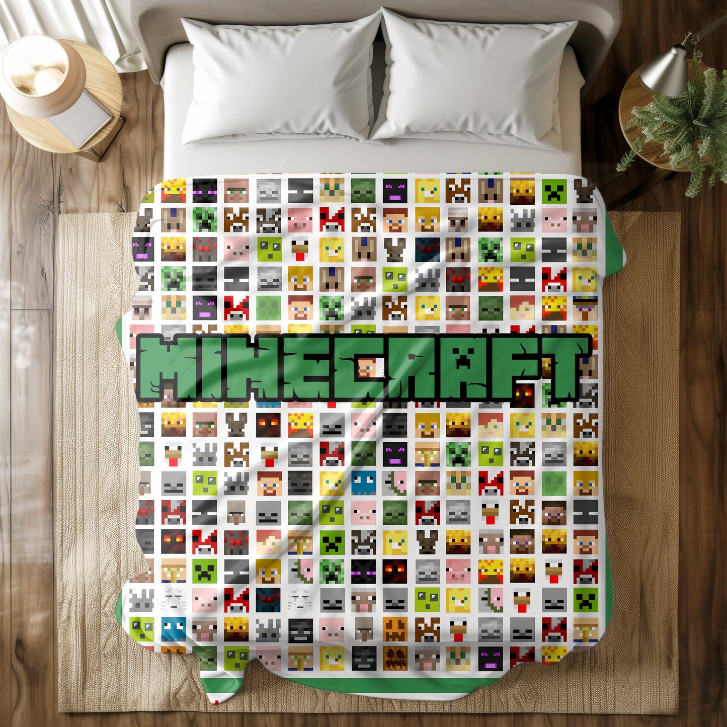 Custom Personalized Name Blanket - Pixel Block Blanket