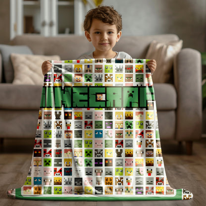 Custom Personalized Name Blanket - Pixel Block Blanket