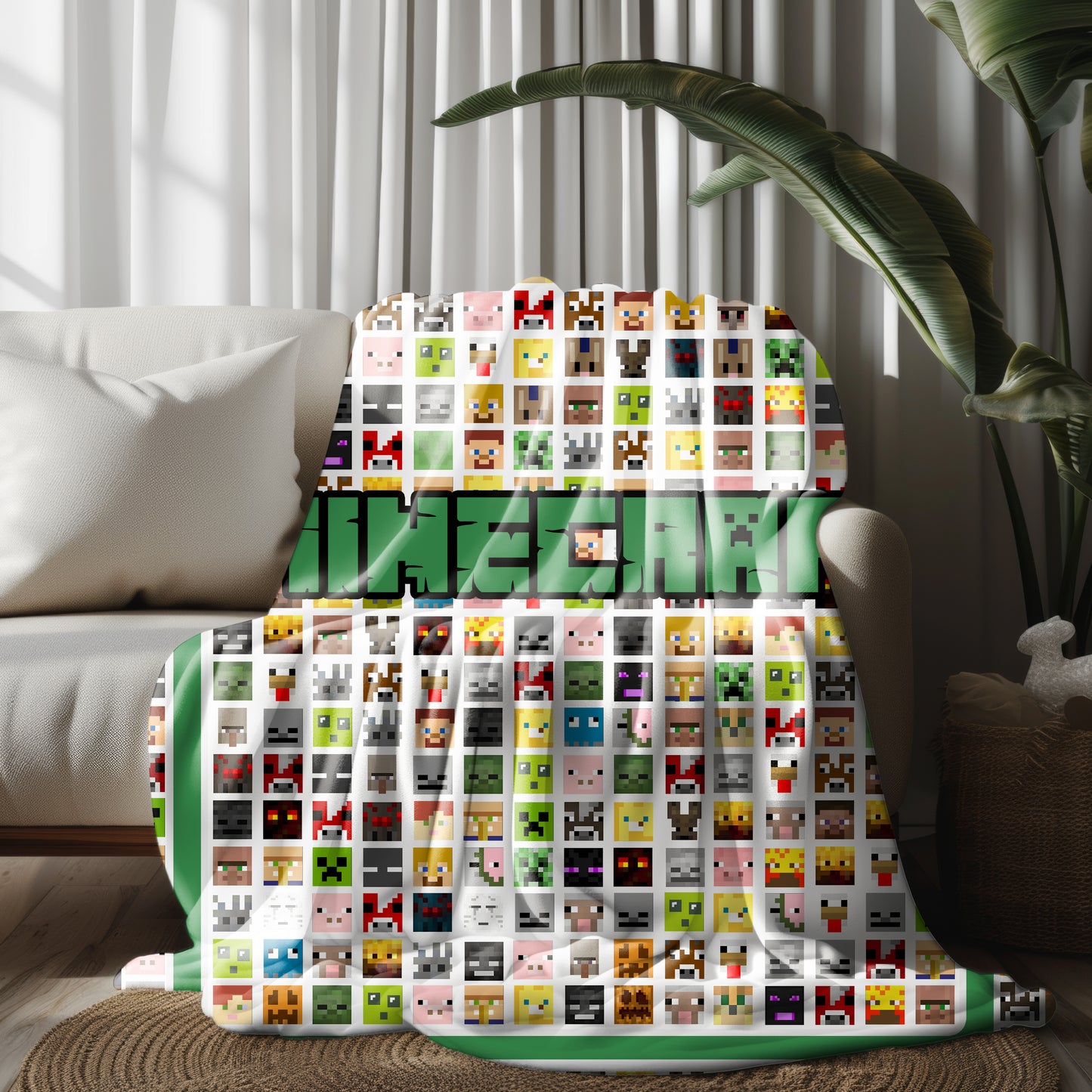 Custom Personalized Name Blanket - Pixel Block Blanket