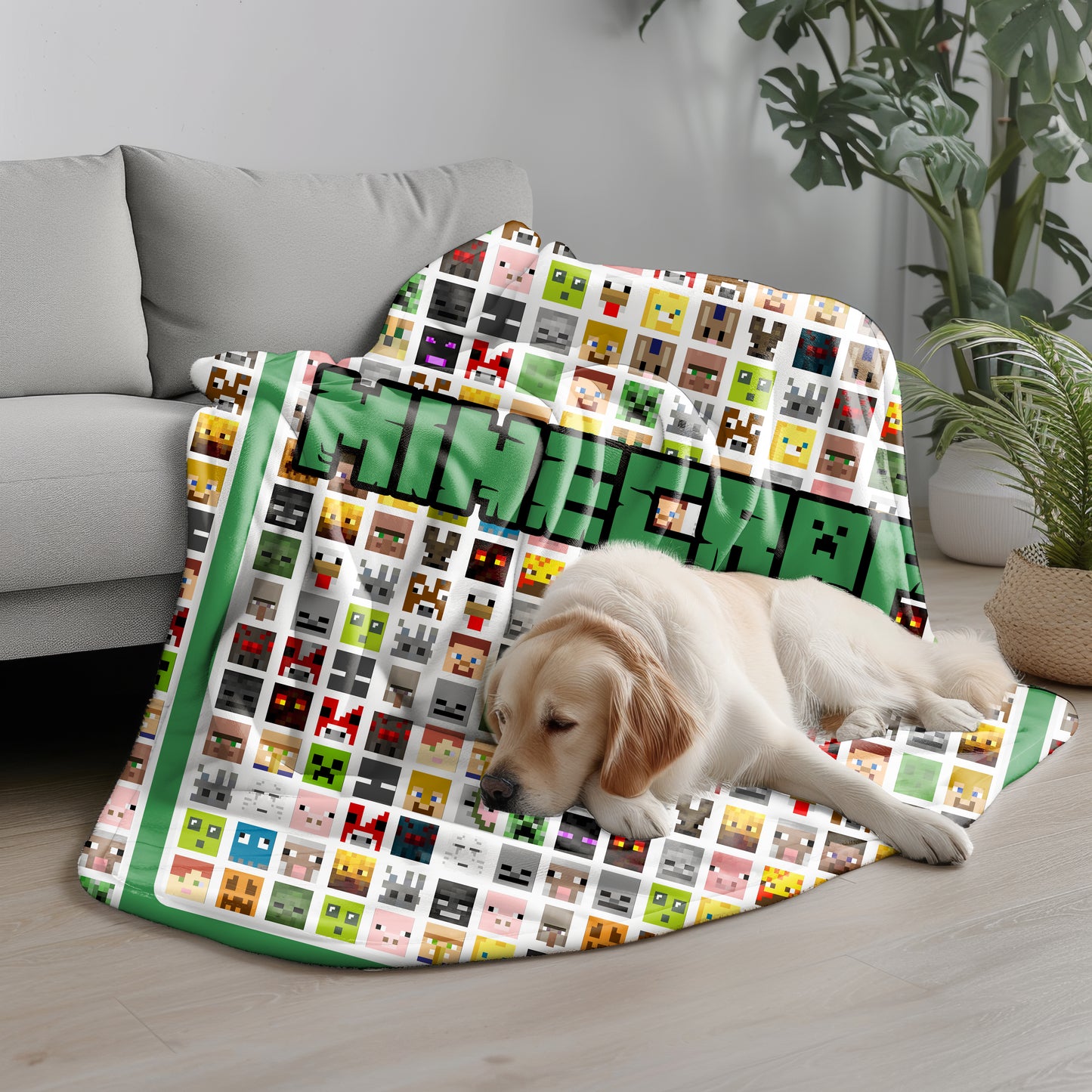 Custom Personalized Name Blanket - Pixel Block Blanket