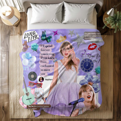 Swift Lyrics Blanket