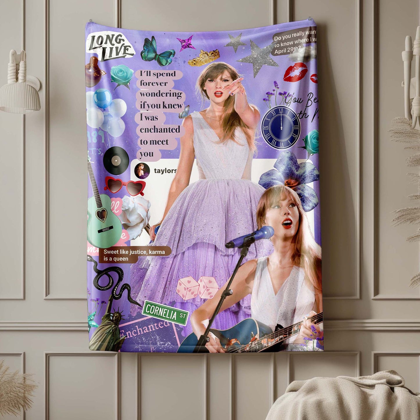 Swift Lyrics Blanket