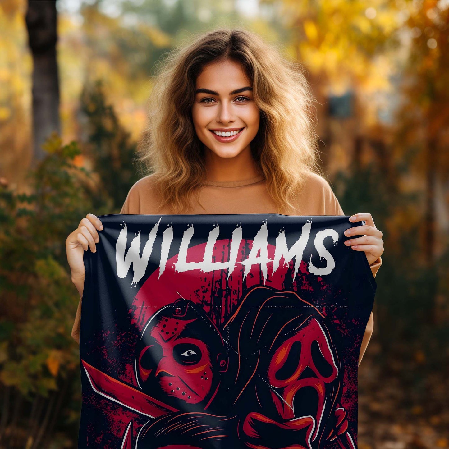 Custom Personalized Name Blanket - Halloween Scary Blanket