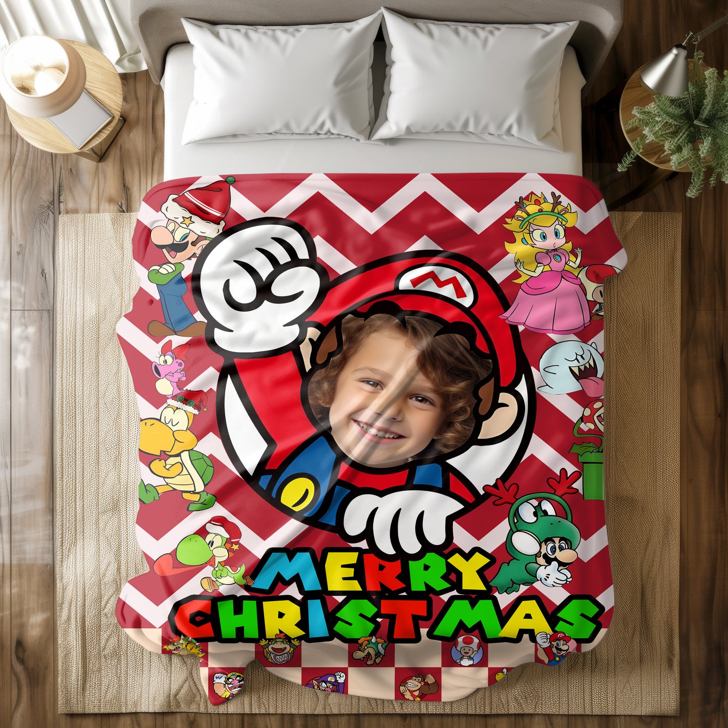 Custom Personalized Photo Blanket - Christmas Магiо Blanket