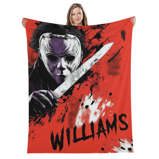 Custom Personalized Name Blanket - Halloween Slayer Blanket